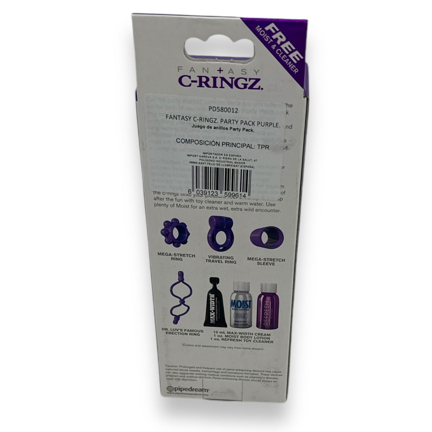 Pipedream - PD580012 - C Ring Party Vibrating Cockring Set Pack Purple