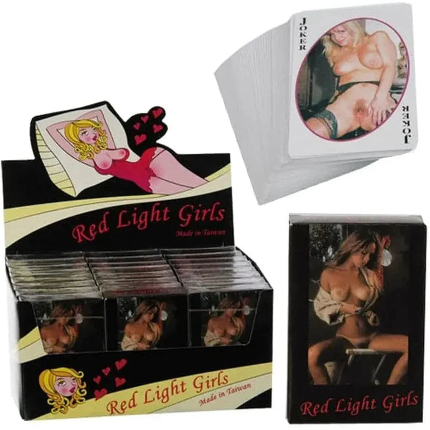 Kinky Pleasure - 61/2632 - Red Lights Girls Playing Cards – Naked Woman Edition