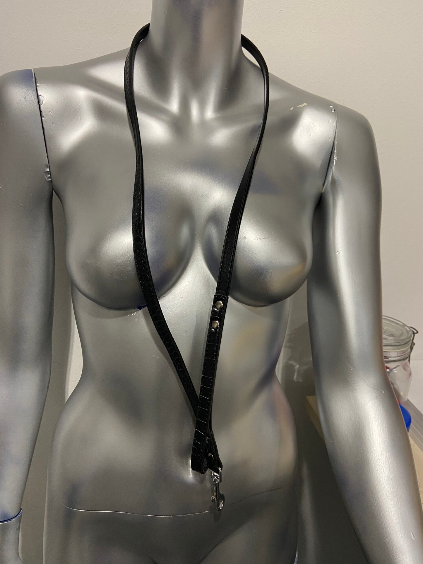 Luxury Leash Black - BDSM - Heavy Quality ( no Collar only Leash )