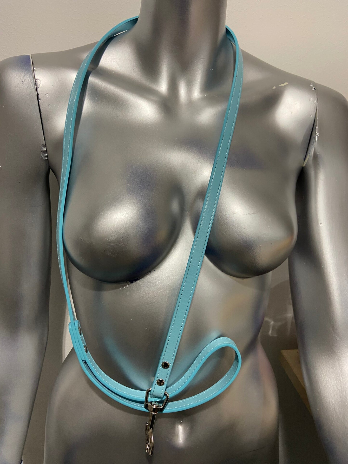 Luxury Leash Blue - BDSM - Heavy Quality  ( no Collar only Leash )
