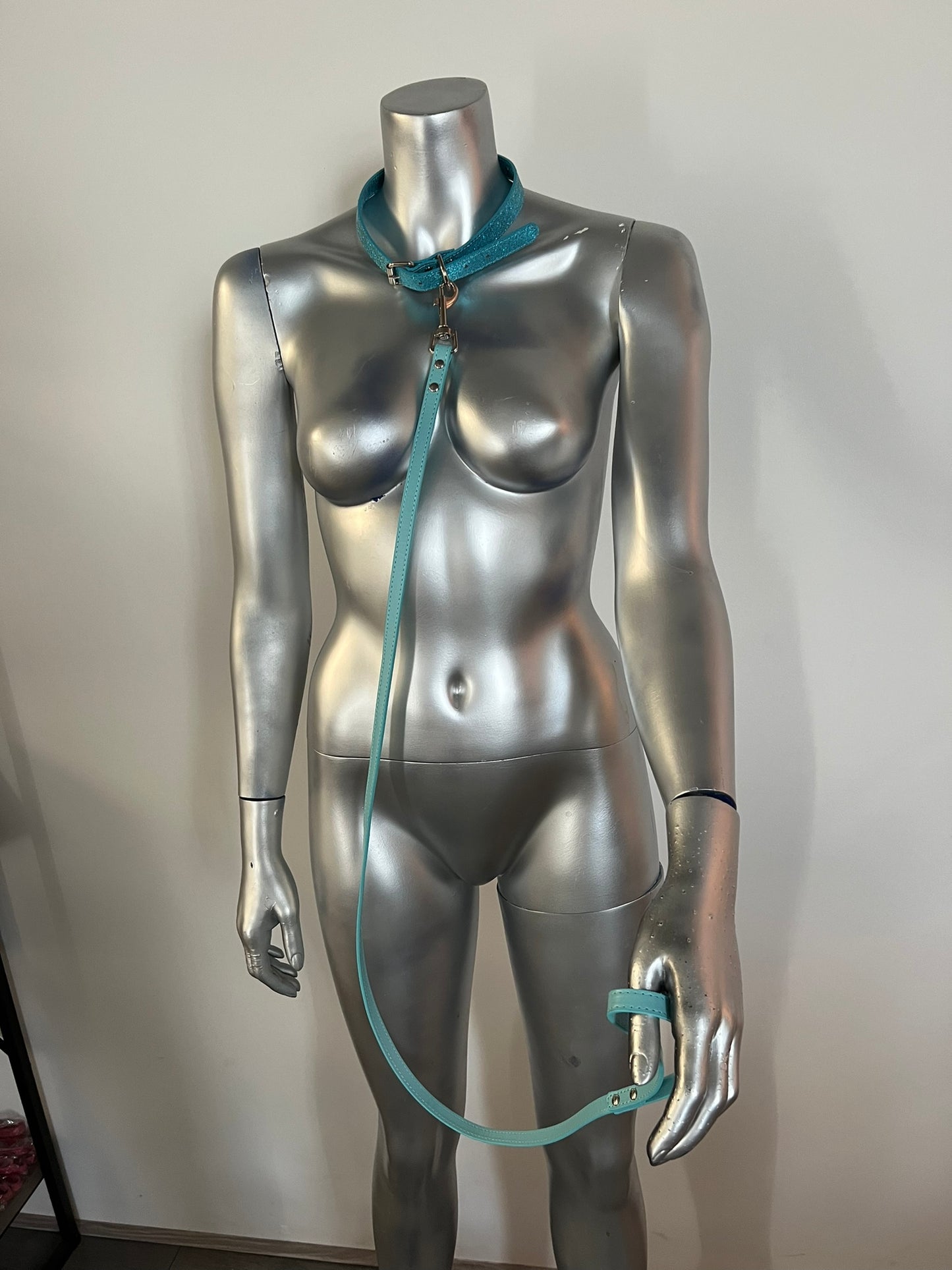 Luxury Leash Blue - BDSM - Heavy Quality  ( no Collar only Leash )