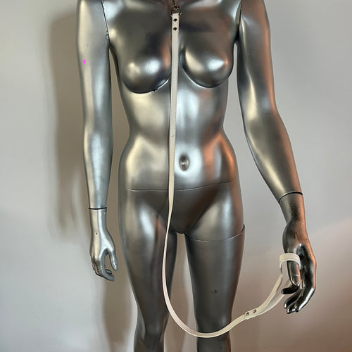 Luxury Leash White - BDSM - Heavy Quality ( no Collar only Leash )