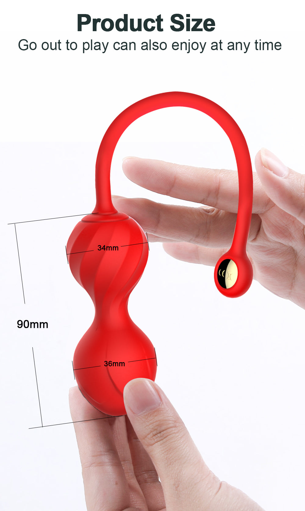 Lovesecret Premium - LS01 - Love Balls - App Controlled Kegel Couples Play - 9 Vibrations - Pink - Giftbox