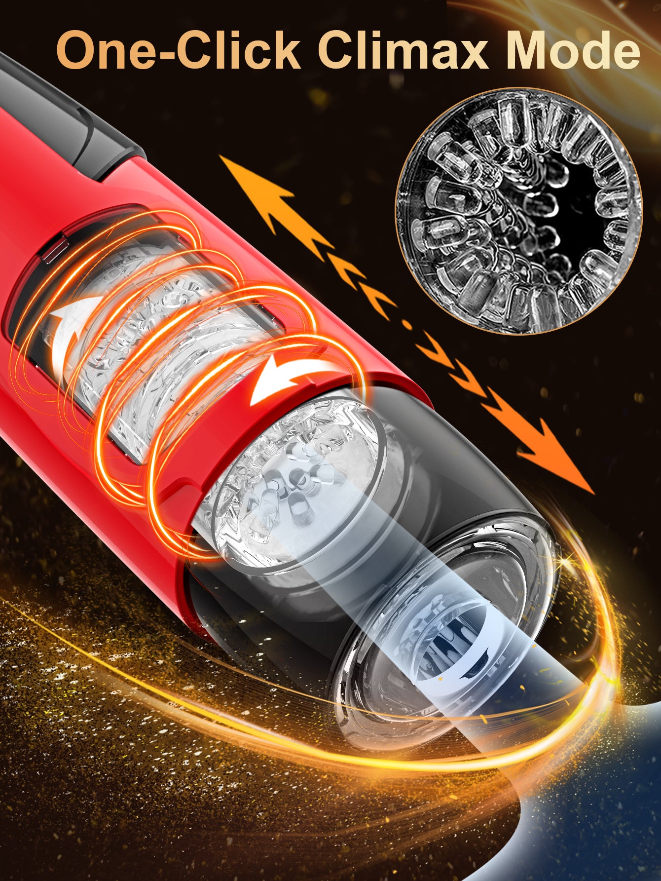 Lovesecret Premium LS05 - Masturbator Pro – App-Controlled Mega Rotating - Up Down - Vibrating Cup