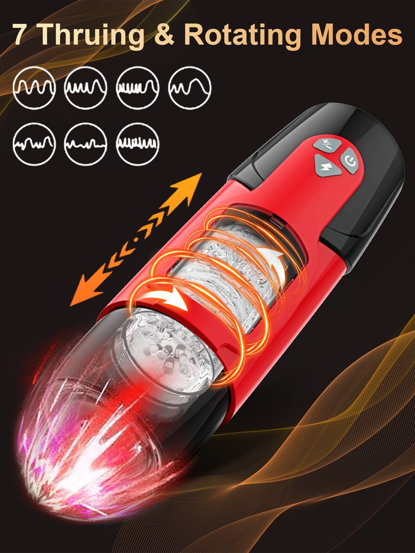 Lovesecret Premium LS05 - Masturbator Pro – App-Controlled Mega Rotating - Up Down - Vibrating Cup