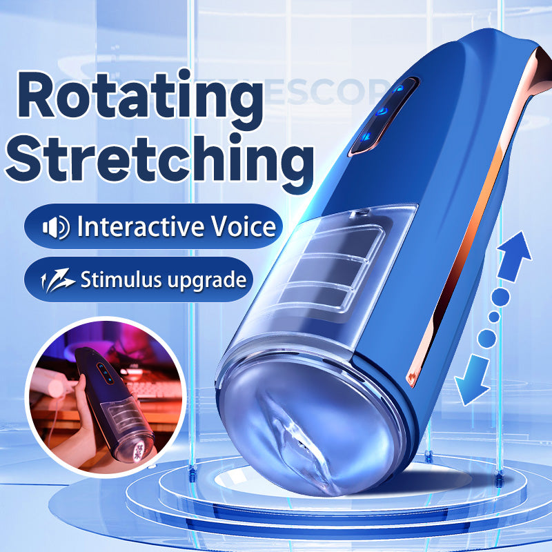 Lovesecret Premium - LS06 - Masturbator Pro 2 Blue - Mega Size Up/Down / Rotating - Rechargeable -
