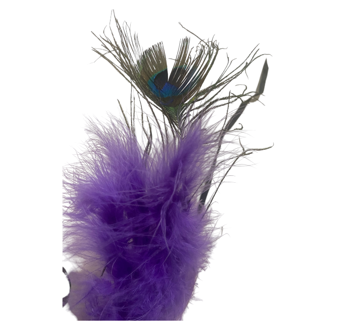 Venetian Mask Purple With Feather