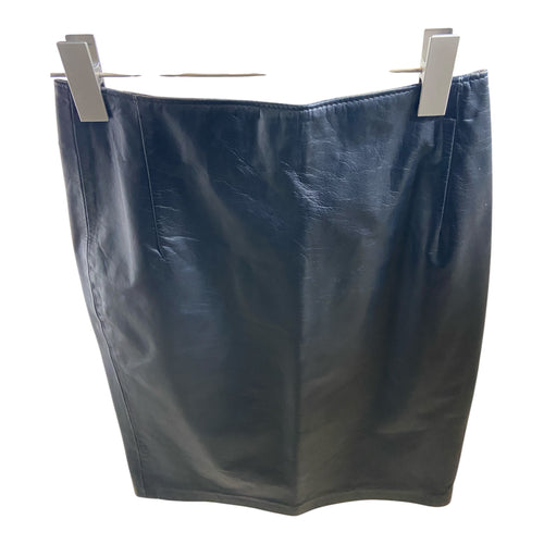 Black Leather-Look Mini Skirt – Size M & L