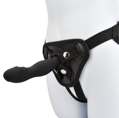 Loving Joy - 6 Inch Silicone Strap On Black - Length 15,5 CM - N11475