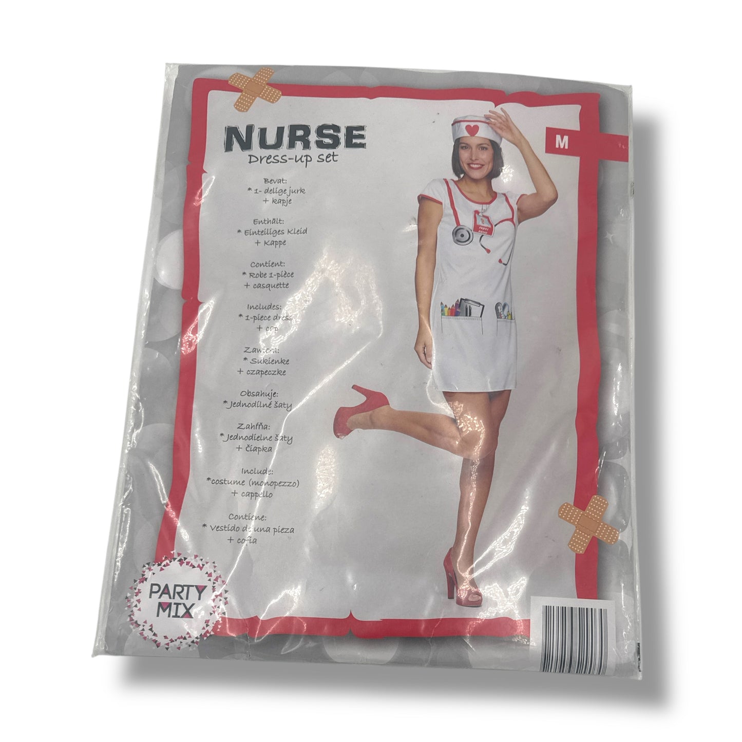Sexy Nurse Costume – White Roleplay Dress with Cap – S / M / L – Women’s Lingerie Outfit