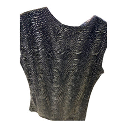 Peter Domenie - Black Silver Sleeveless Shirt Size S
