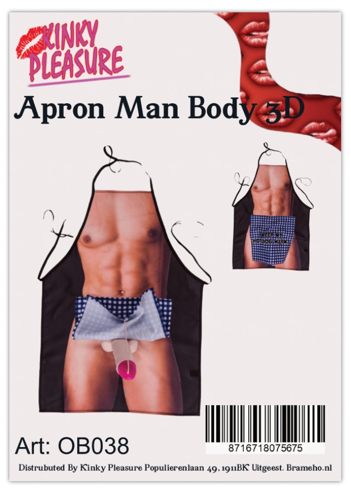 Kinky Pleasure - OB038 - Apron Sexy Men's Body