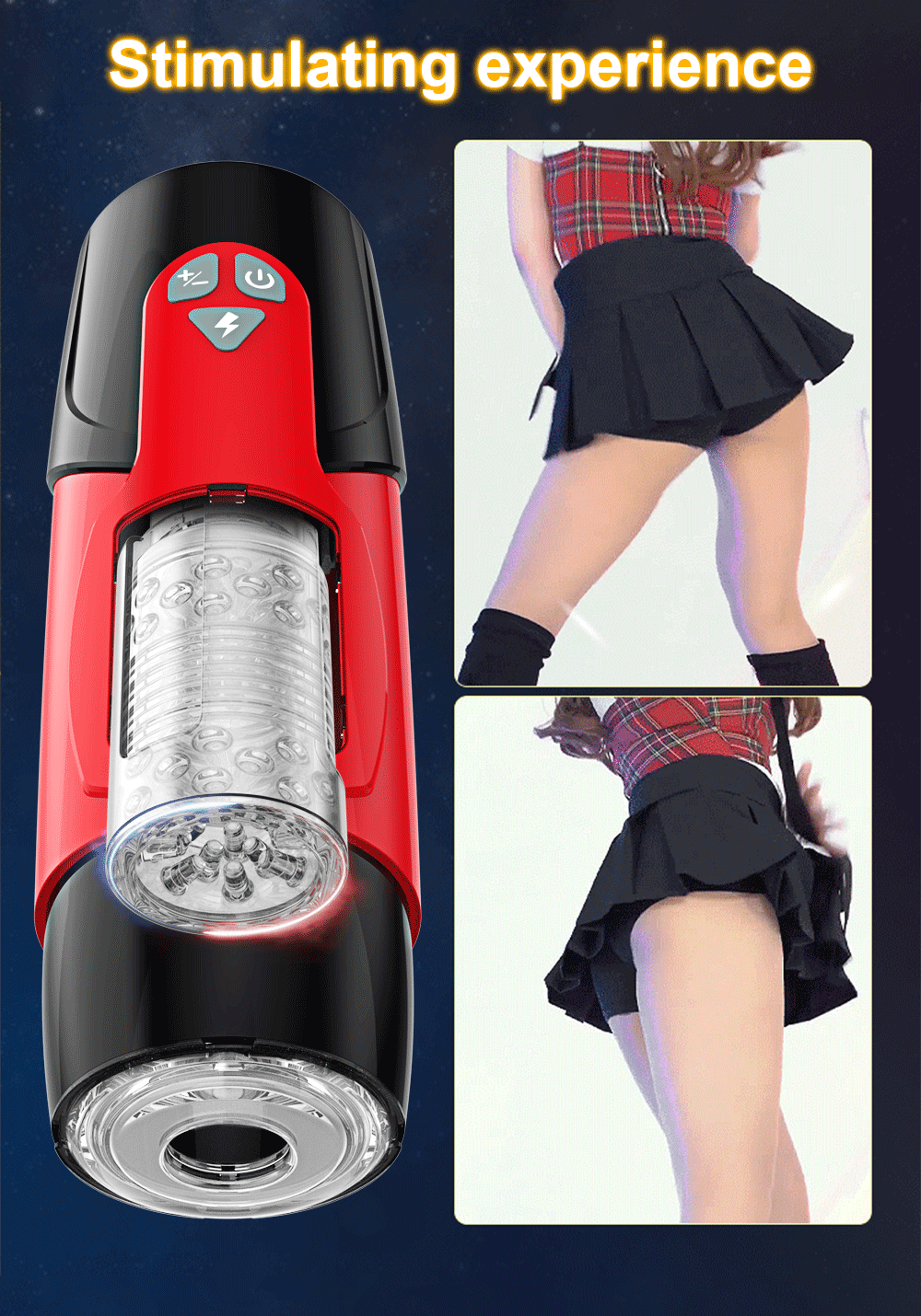 Lovesecret Premium LS05 - Masturbator Pro – App-Controlled Mega Rotating - Up Down - Vibrating Cup