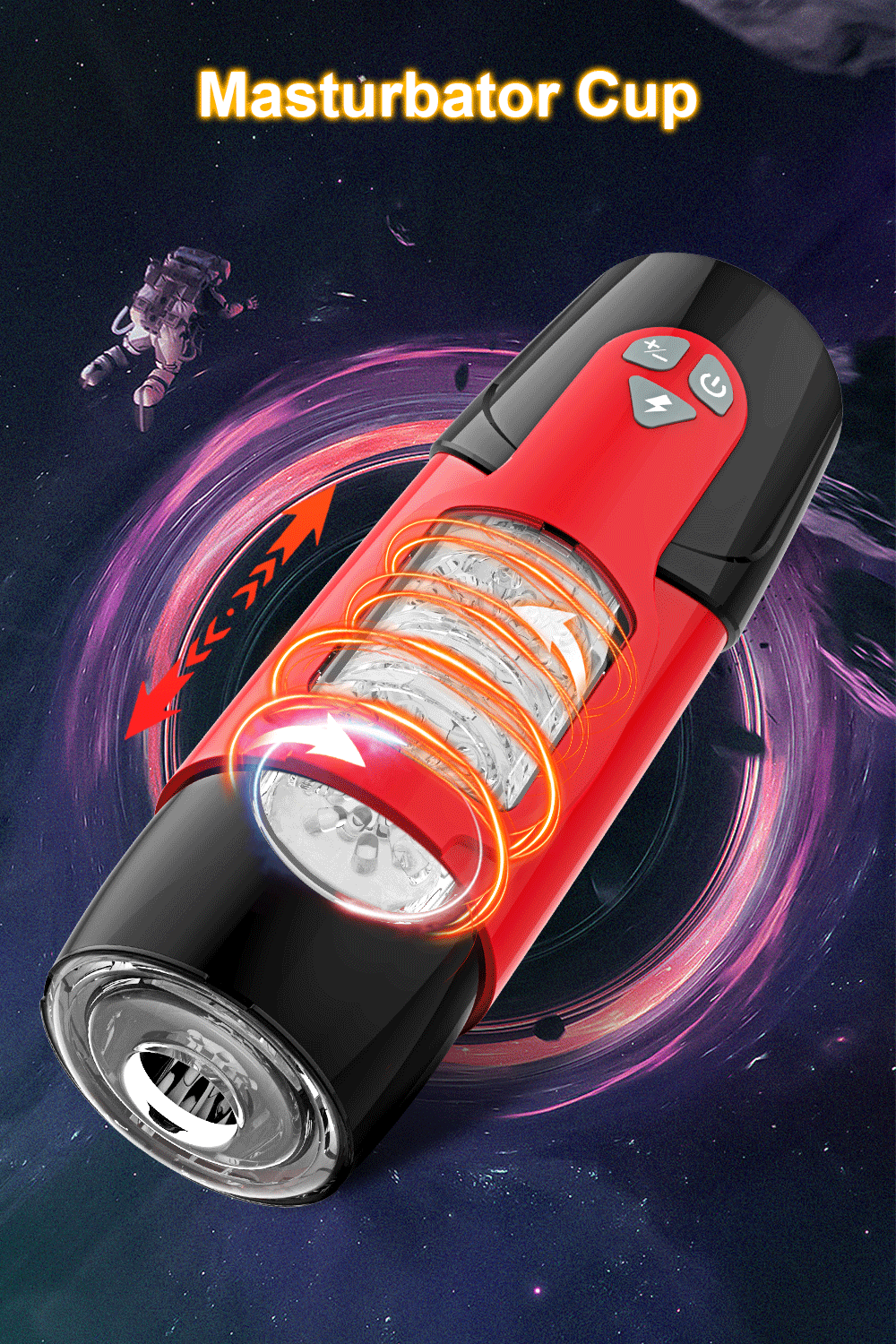 Lovesecret Premium LS05 - Masturbator Pro – App-Controlled Mega Rotating - Up Down - Vibrating Cup