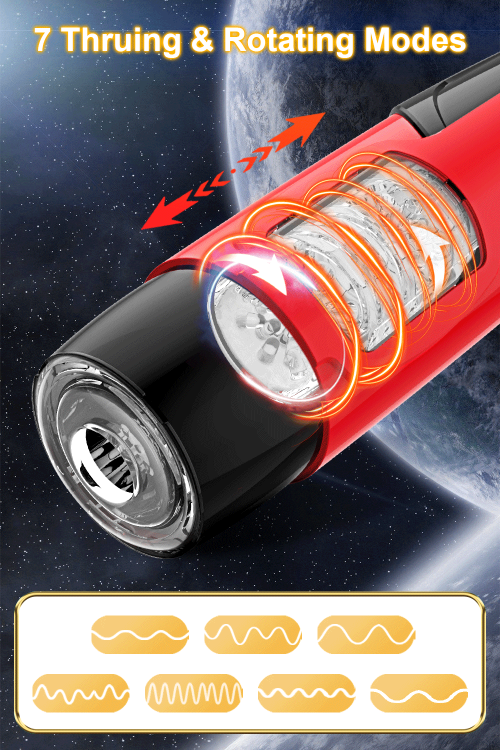 Lovesecret Premium LS05 - Masturbator Pro – App-Controlled Mega Rotating - Up Down - Vibrating Cup
