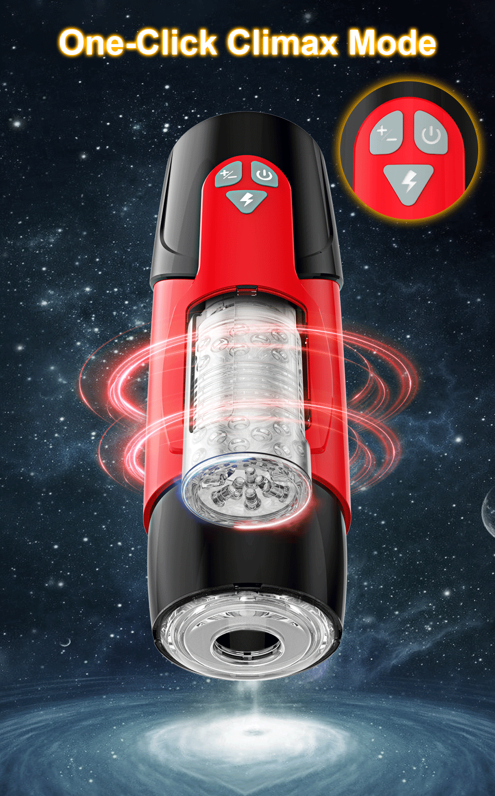 Lovesecret Premium LS05 - Masturbator Pro – App-Controlled Mega Rotating - Up Down - Vibrating Cup