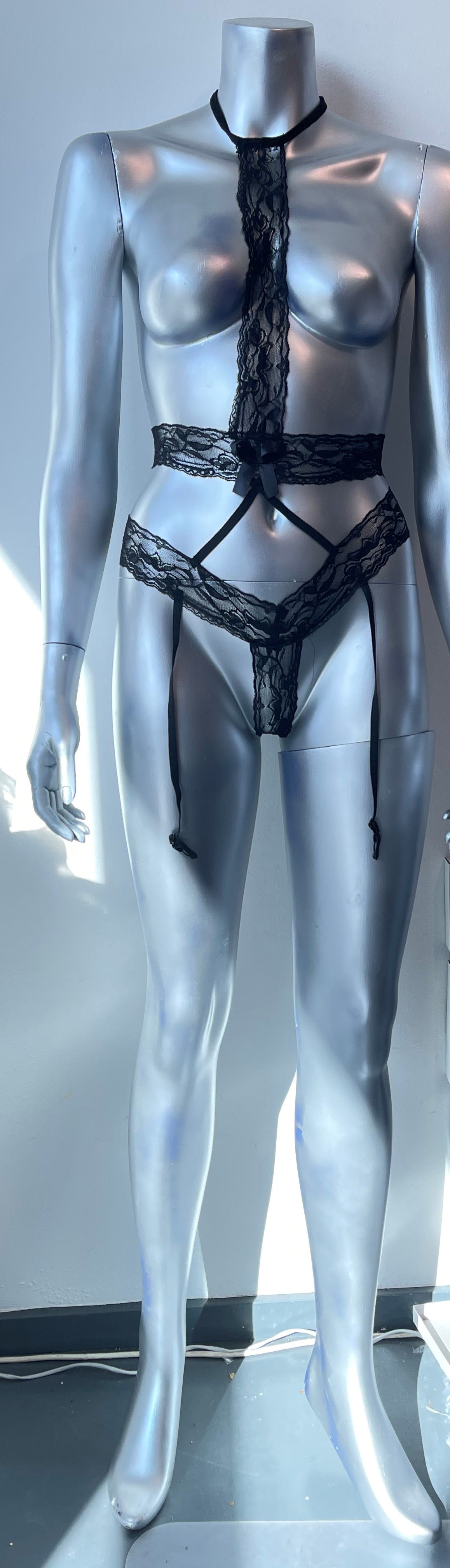 Body Pleasure - TL143 Black - Sexy Body Stocking Lingerie Set - One Size Fits Most - stylish Colour Box
