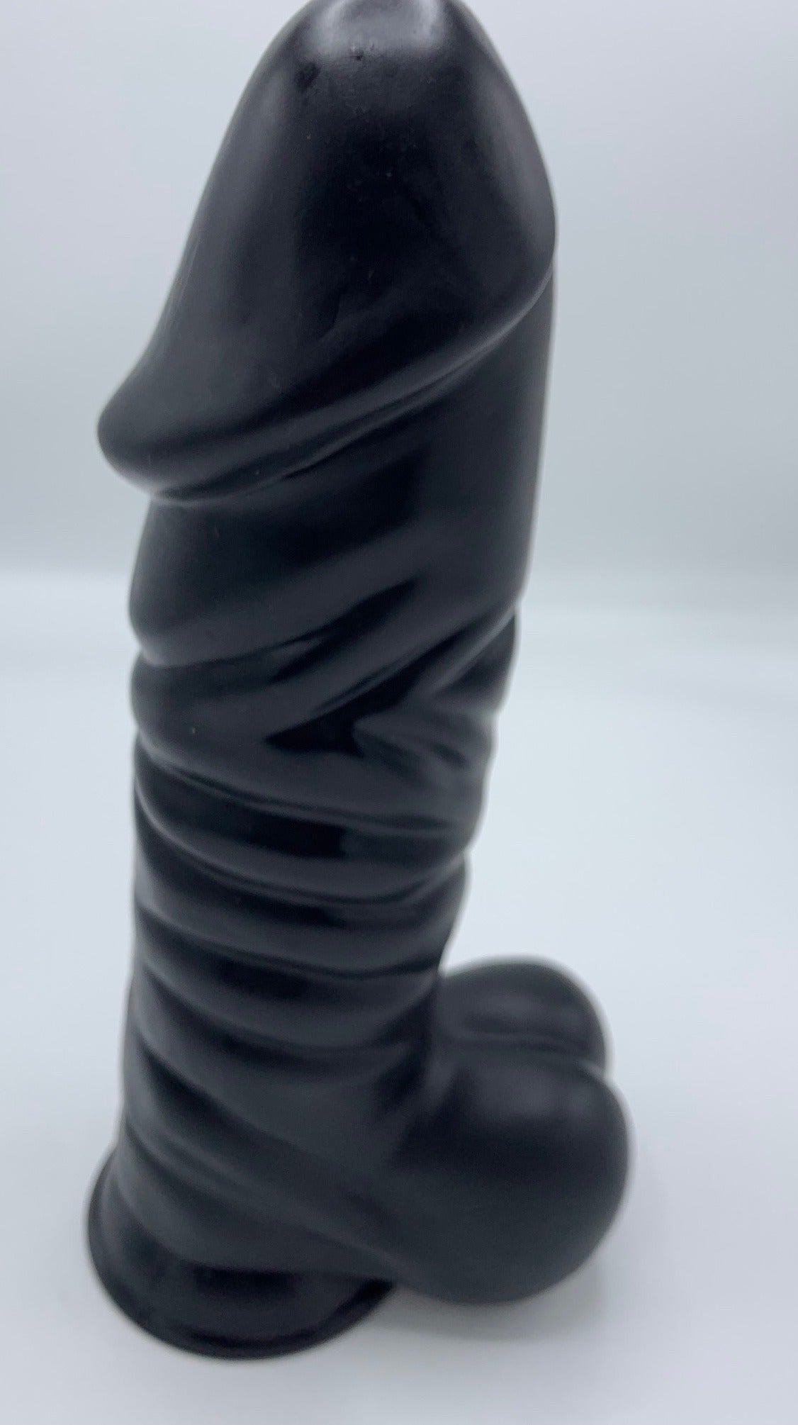 XXLTOYS Uncle Tom - XXL Realistic Dildo with huge balls - Insertable length 27 cm x 7 cm - Dia with balls 14 cm - Length huge size 32 cm - Black