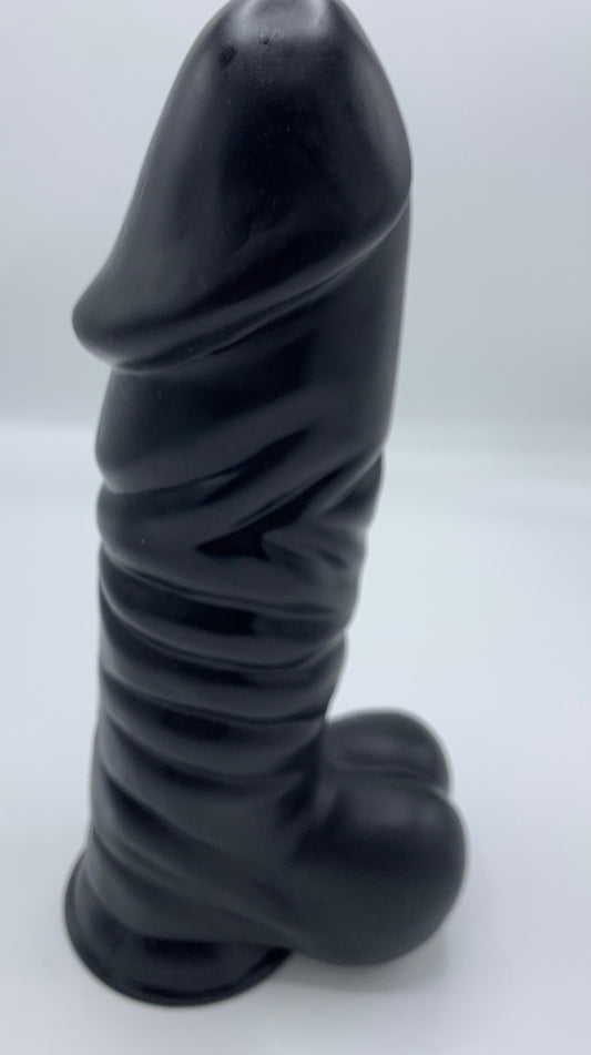 XXLTOYS Uncle Tom - XXL Realistic Dildo with huge balls - Insertable length 27 cm  x 7 cm  - Dia with balls 14 cm  - Length huge size 32 cm - Black