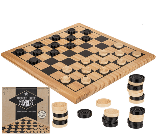 Timmy Toys - B002 - Wooden Checkers Game - 1 Piece