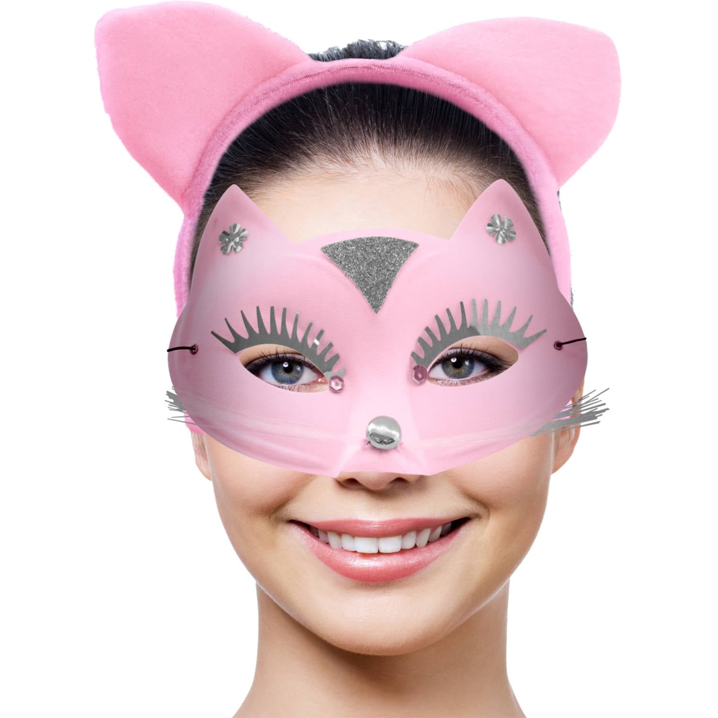 Kinky Pleasure - FT072 - Kitty Set - Mask And Diadeem - Pink