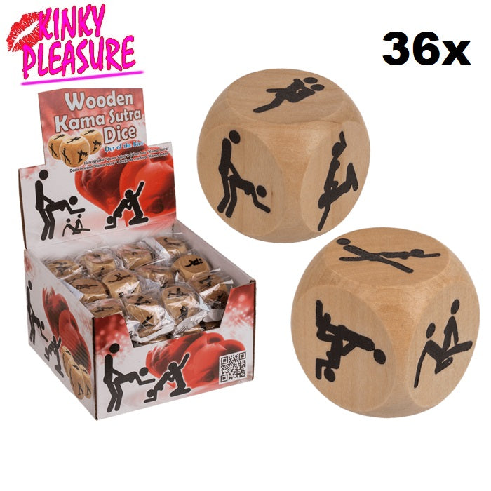 Kinky Pleasure - OB003 - Wooden Sex Dice - 30mm