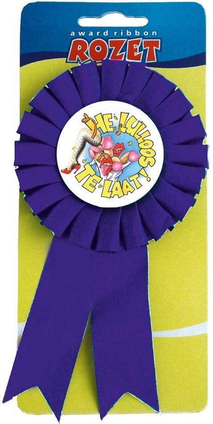 Kinky Pleasure - FT049 - Broche / Button ''He Lulloos Te laat'' - 1 Piece