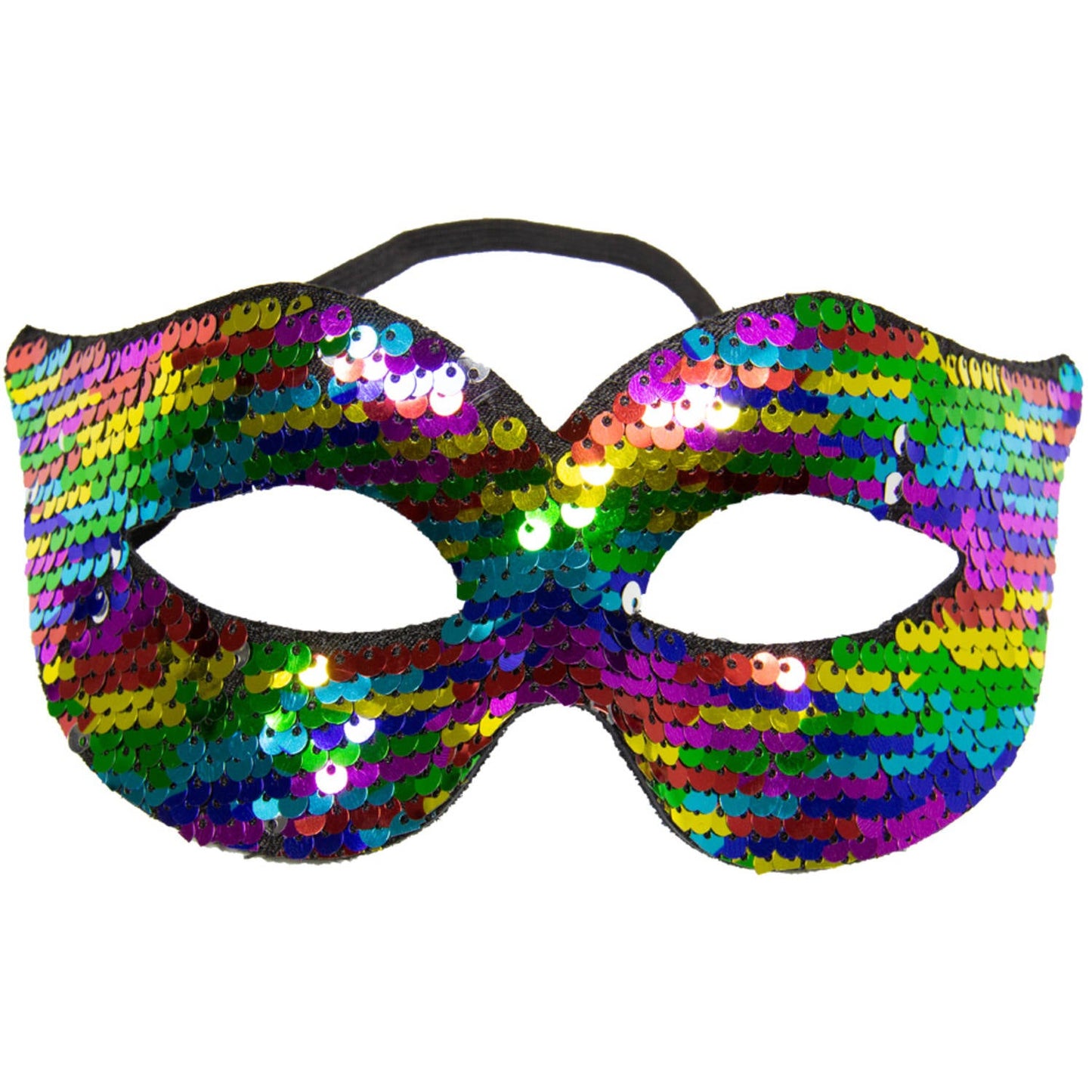 Kinky Pleasure - FT073 - Eye Mask - 2 In 1 - Rainbow & Zilver - 1 Piece