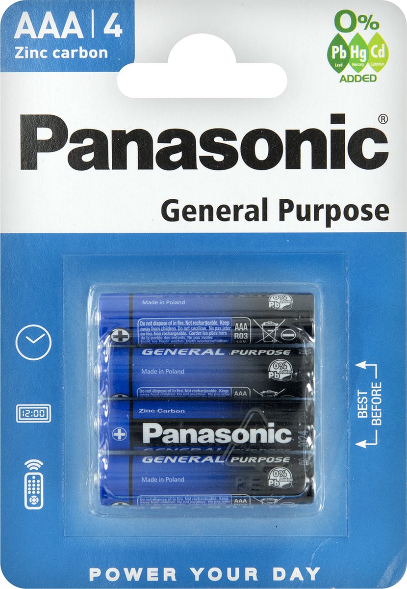 Kinky Pleasure - Panasonic AAA Zinc 4pcs - 1 Piece