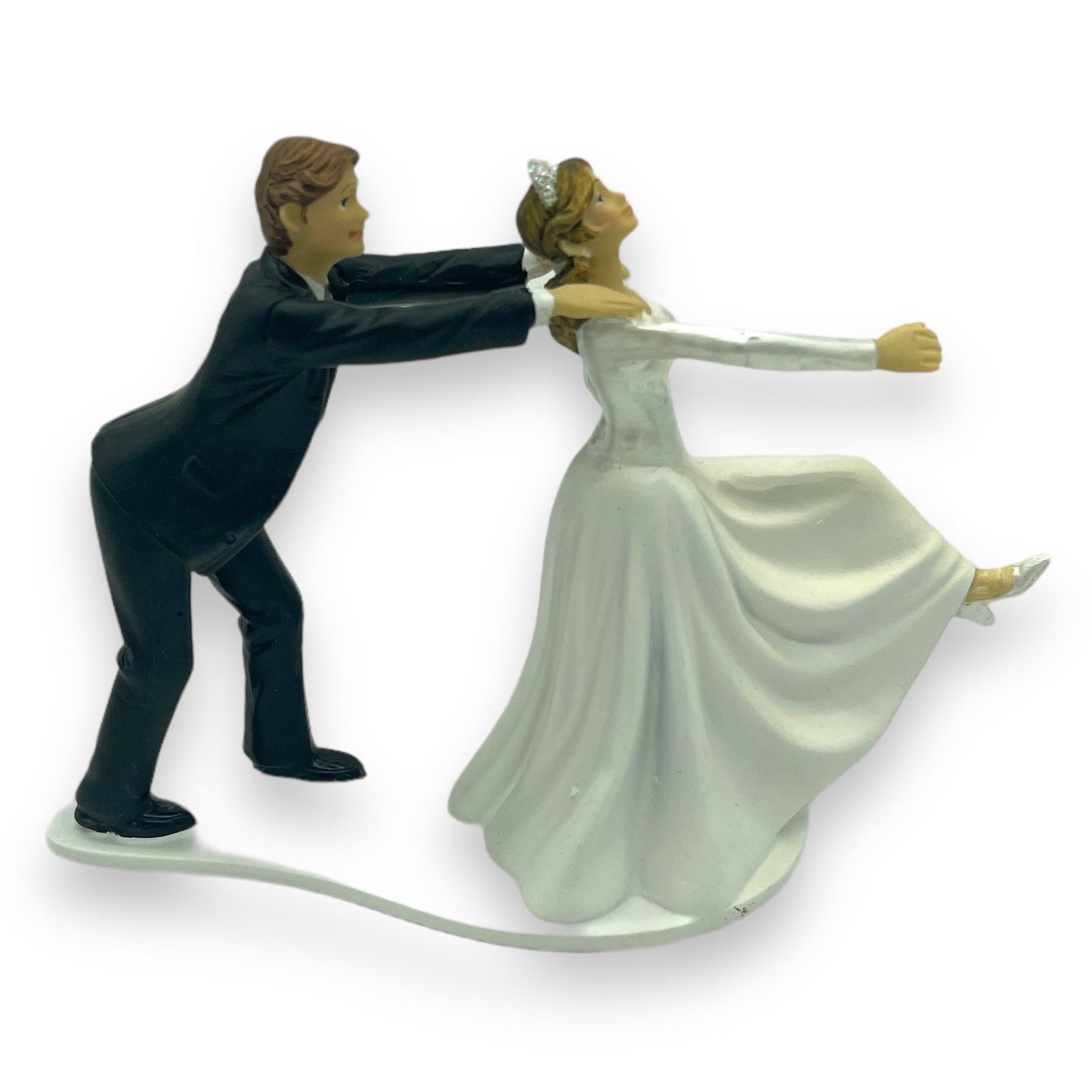 Kinky Pleasure - G011 - Romantic Hand-Painted Wedding Cake Topper - Multicolor - 1 Piece