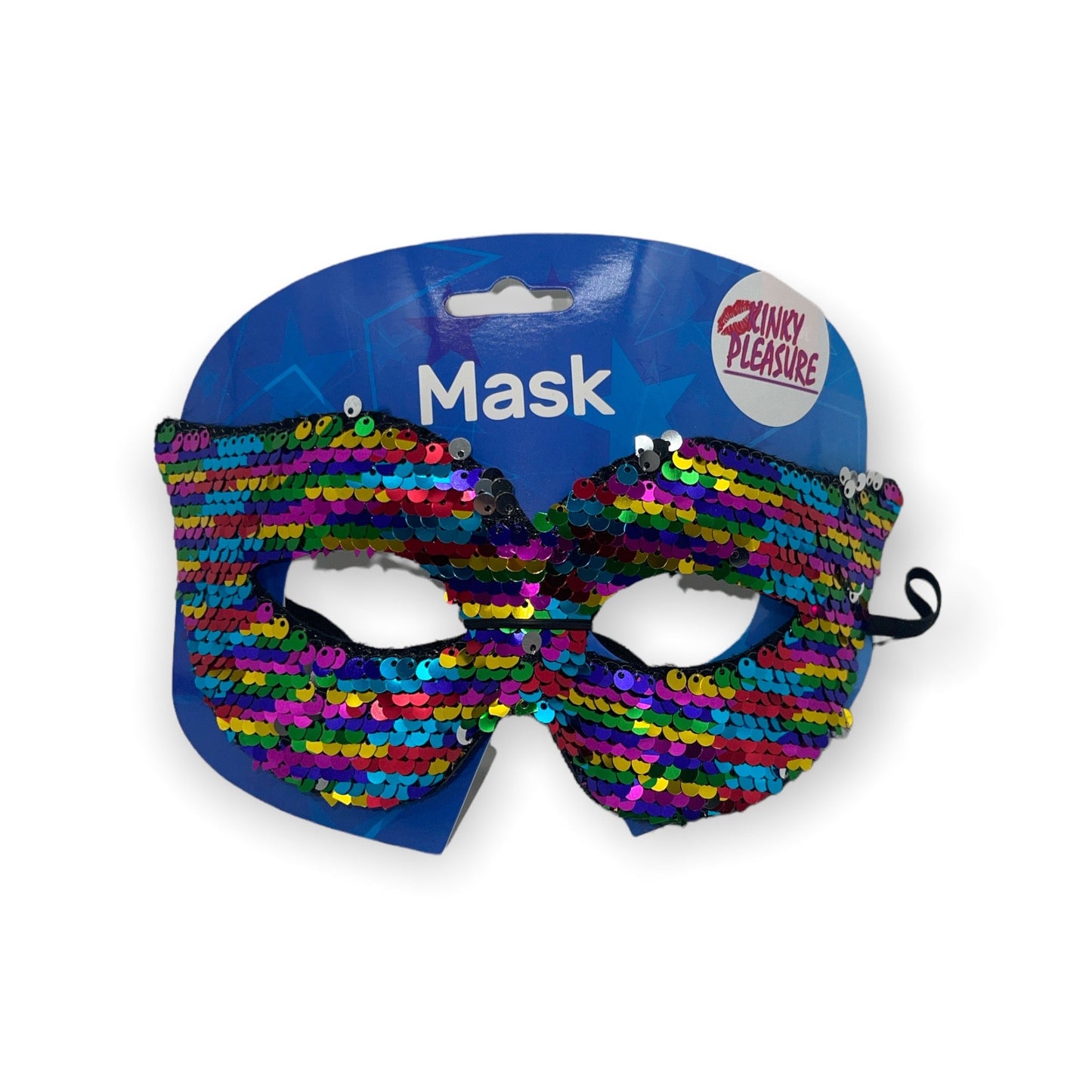 Kinky Pleasure - FT073 - Eye Mask - 2 In 1 - Rainbow & Zilver - 1 Piece