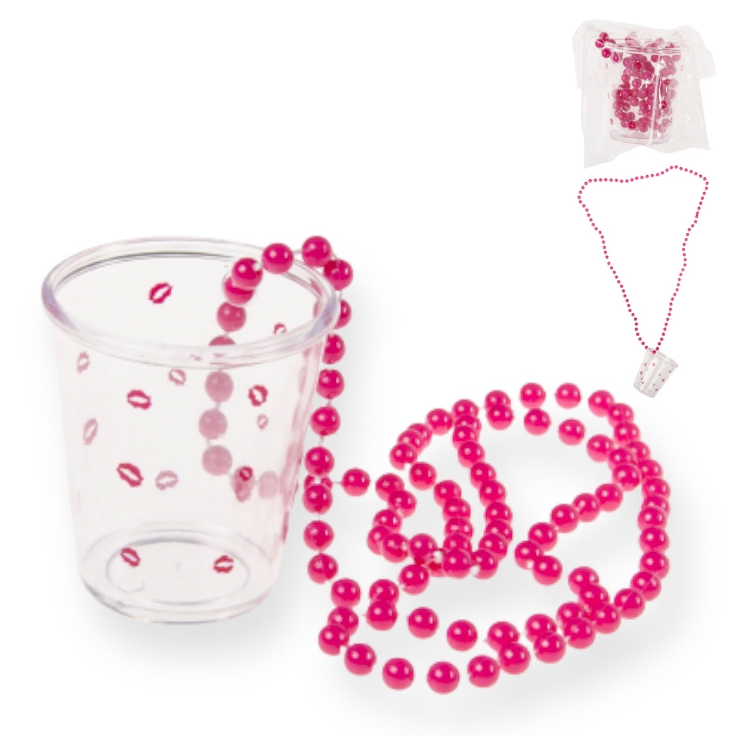 Kinky Pleasure - Z015 - Shotglass Neckless - 24 Pieces In Bulk Package