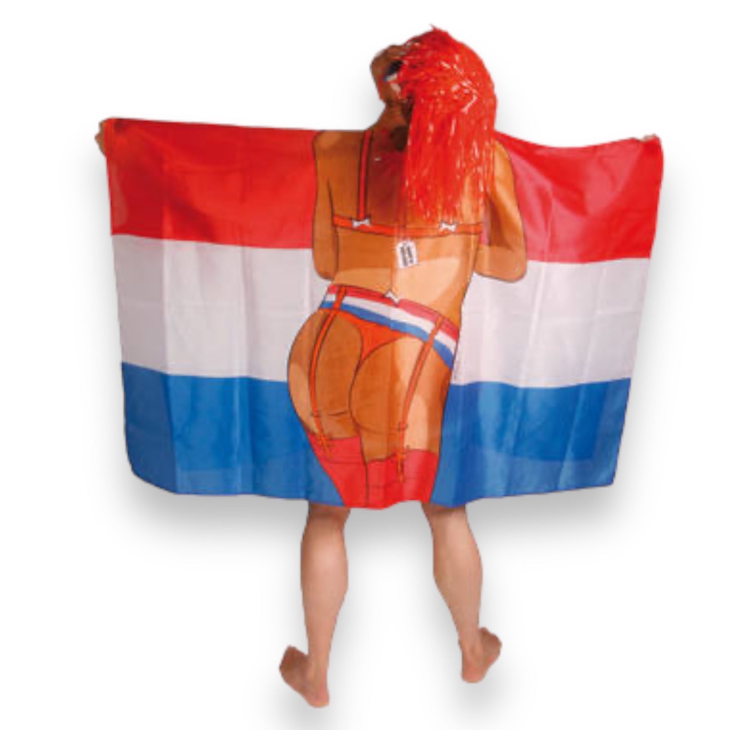 Kinky Pleasure - FT119 - Sexy Lady Dutch Flag Poncho - Multicolor - 1 Piece