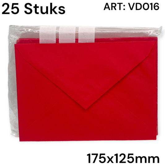 Timmy Toys - VD018 - Envelope Red 25pcs - 175x125mm - 1 Piece