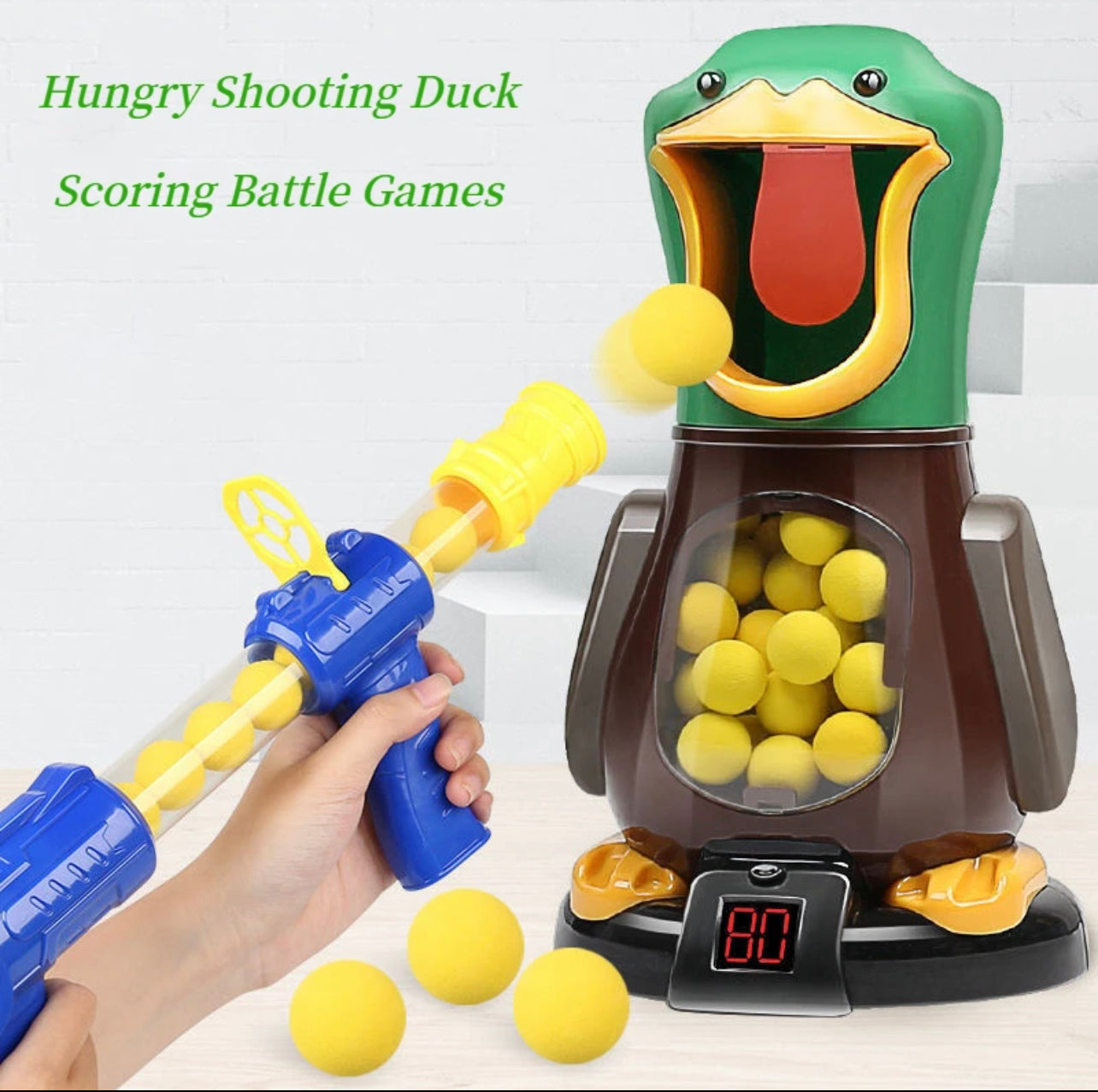 Timmy Toys - AX067 - Shoot The Duck - Shooting Game - 2 Guns - 1 Duck
