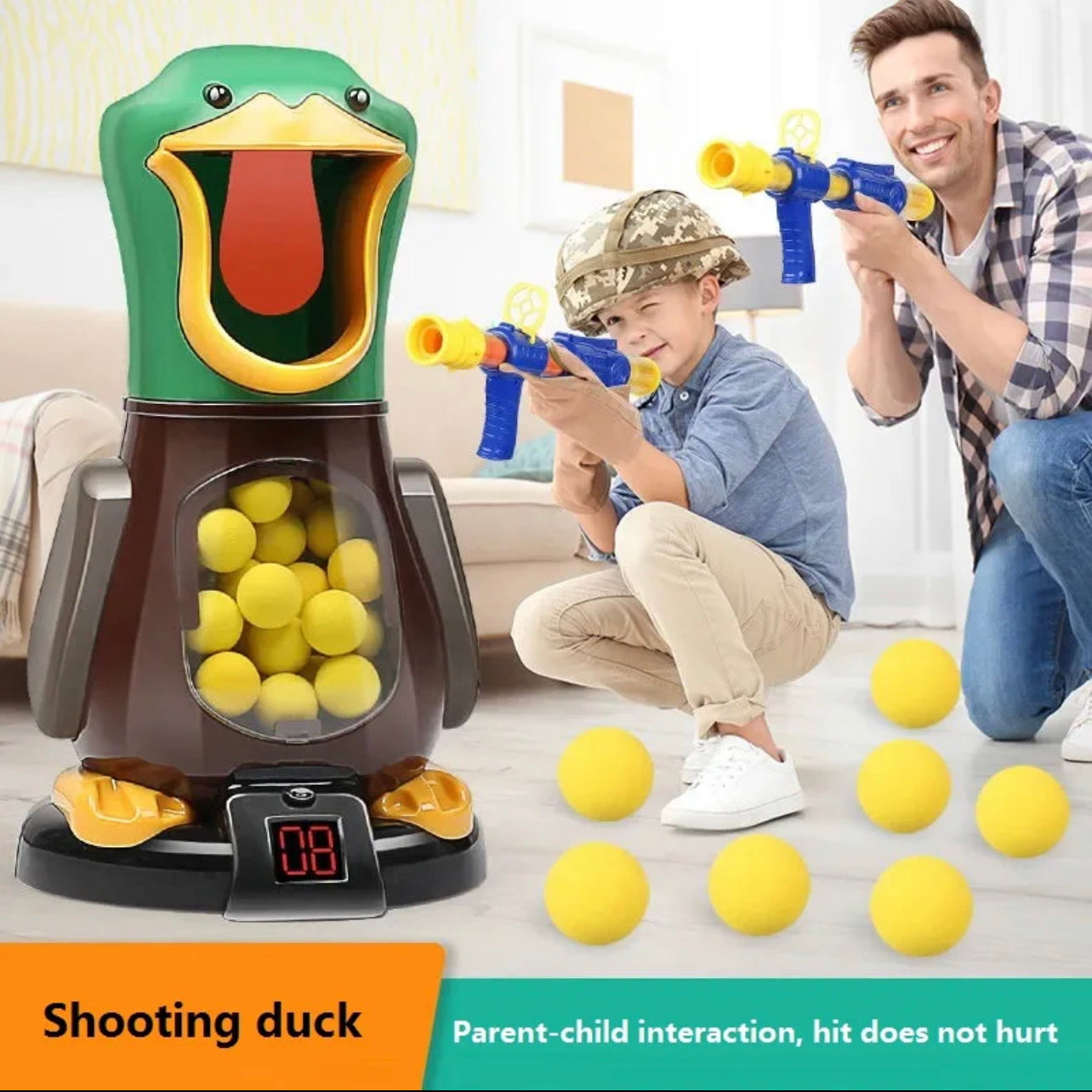 Timmy Toys - AX067 - Shoot The Duck - Shooting Game - 2 Guns - 1 Duck