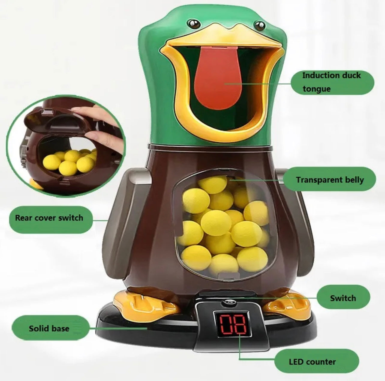 Timmy Toys - AX067 - Shoot The Duck - Shooting Game - 2 Guns - 1 Duck