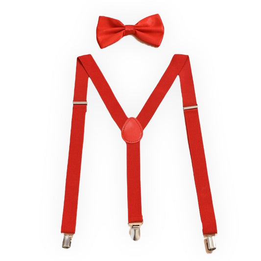 Kinky Pleasure - S002 - Suspender With Bow Tie - Red - 1 Piece