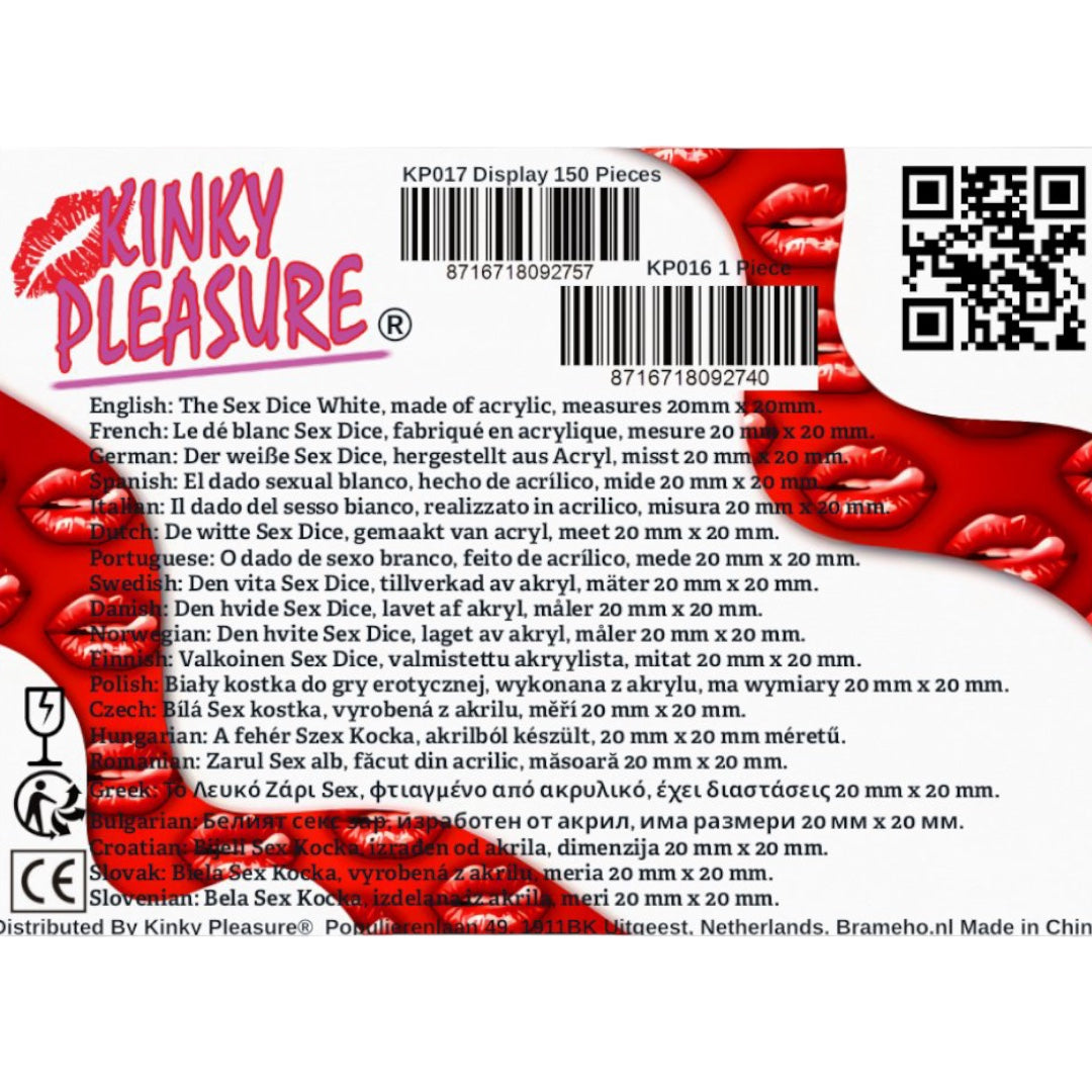 Kinky Pleasure - KP016 - Erotic Sex Dice - White