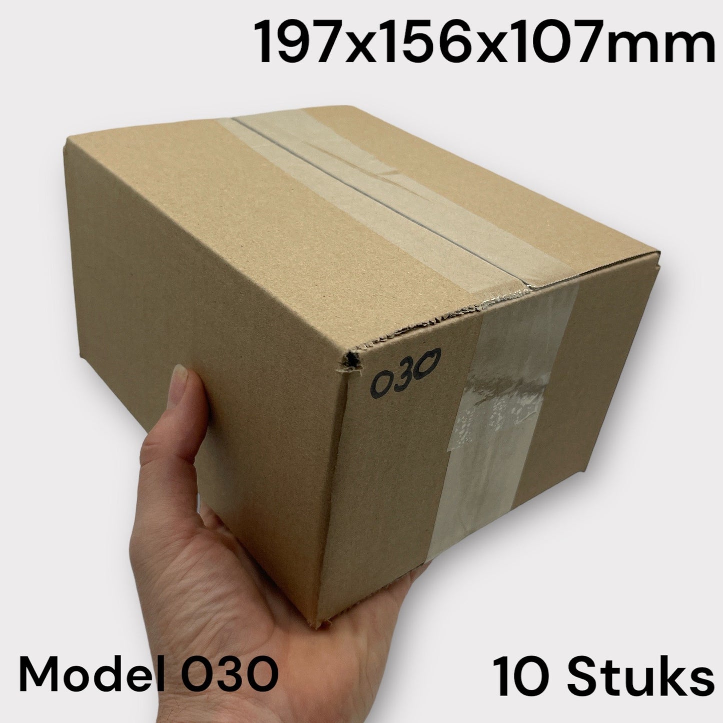 Timmy Toys - Shipping Box - Brown- Model 030 - 197x156x107mm - 10 Pieces