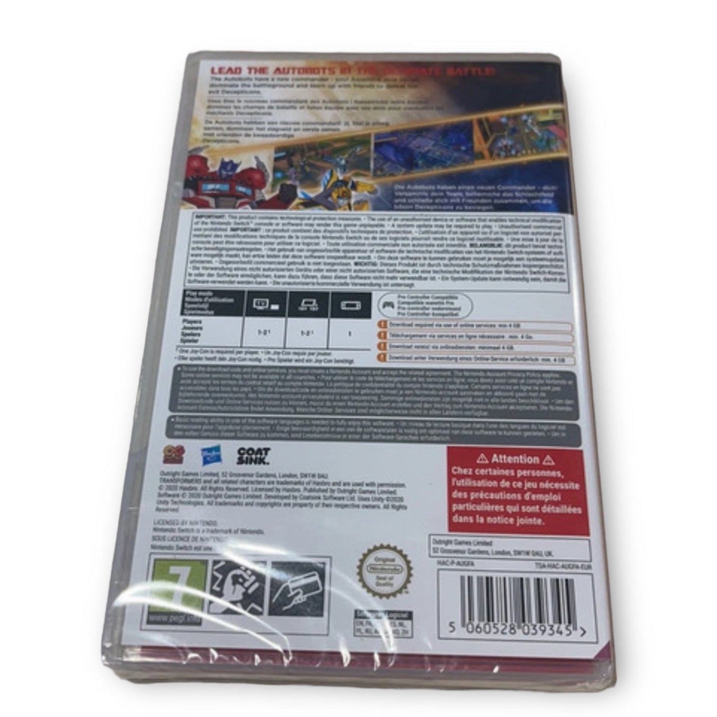 Nintendo Switch Game Transformers Battle Grounds DOWNLOAD CODE INSIDE.