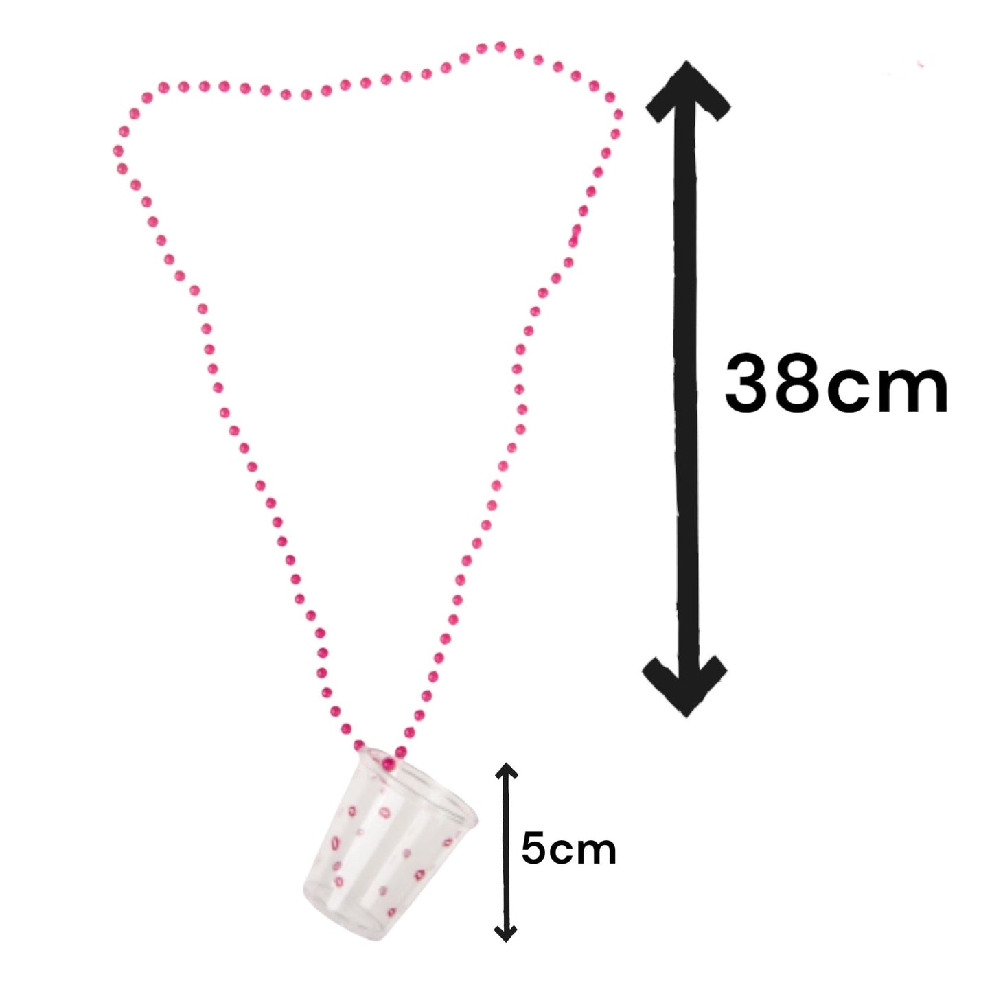 Kinky Pleasure - KP003 - Shotglas Neckless With Lips - 1 Piece