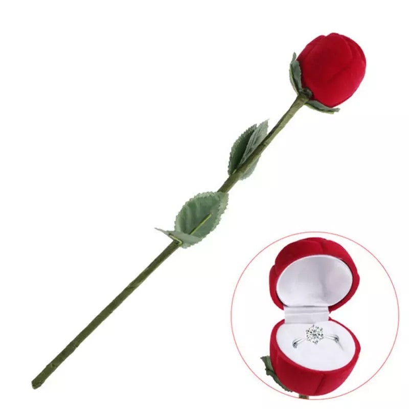 Kinky Pleasure - AX010 - Wedding Ring Box Rose - Red - 1 Piece