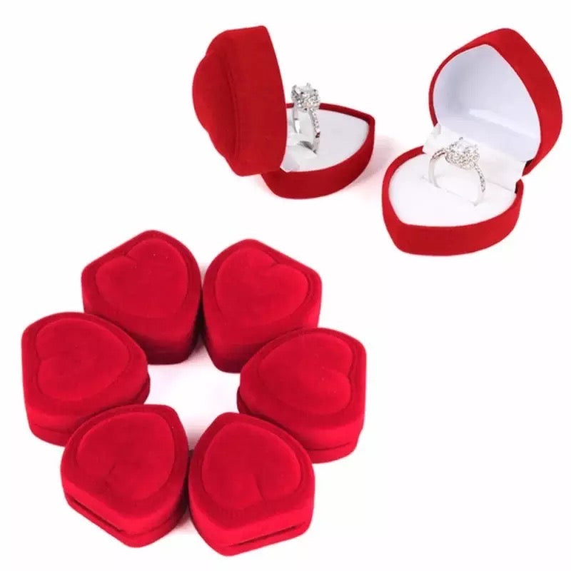 Kinky Pleasure - AX021 - Wedding Ring Box Heart - 4,5cm - Red - 1 Piece