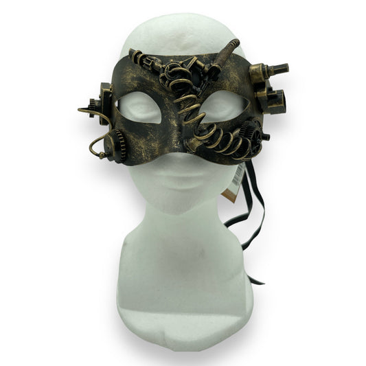 Kinky Pleasure - FT112 - Steampunk Mask Aaric - Gold - 1 Piece