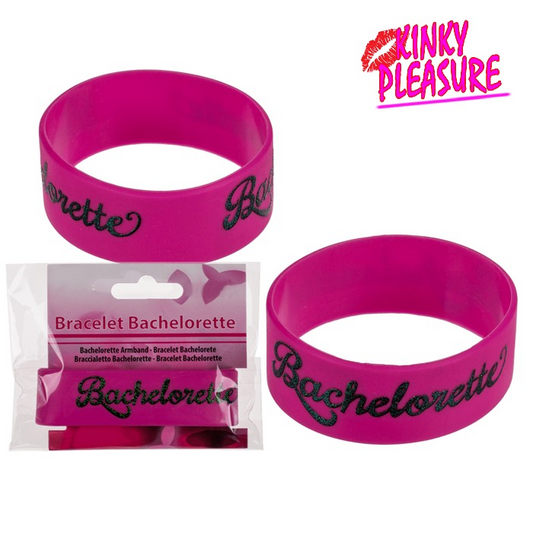 Kinky Pleasure - OB006 - Bracelet ''Bachalorette'' - Pink - Rubber - 10 Pieces