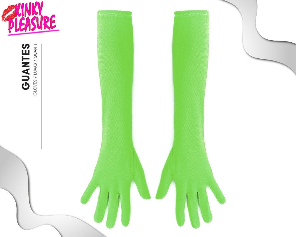 Kinky Pleasure - PL079 - Hand Gloves Long Soft - Green