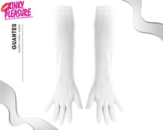 Kinky Pleasure - PL077 - Hand Gloves Long Soft - White