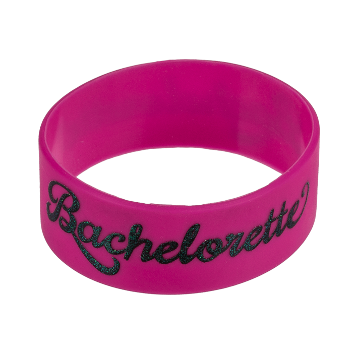 Kinky Pleasure - OB006 - Bracelet ''Bachalorette'' - Pink - Rubber - 10 Pieces