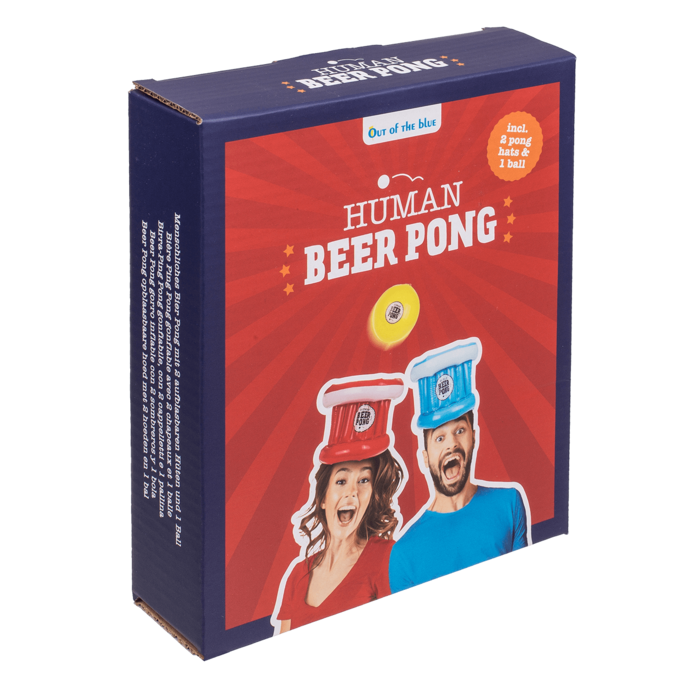 Timmy Toys- B036 - Human Beer Pong Hats 2pcs - Red & Blue - 1 Piece